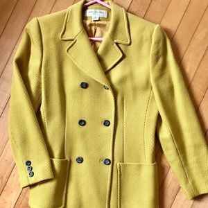 Jones of NY Yellow Double Breasted Blazer/Jacket -Pea Coat